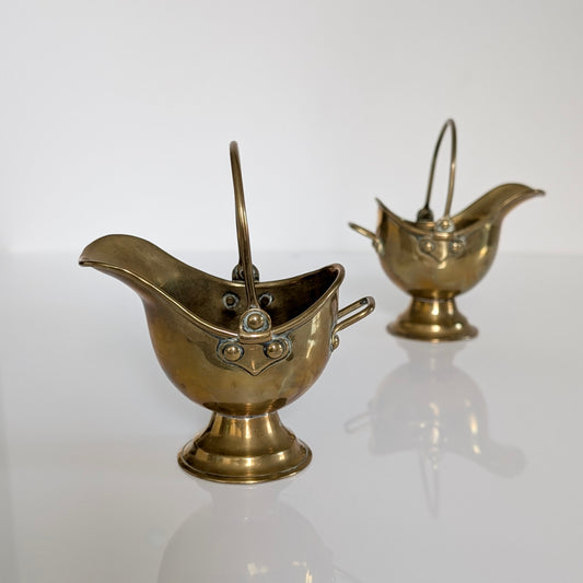 Pair of Miniature Brass Coal Scuttles
