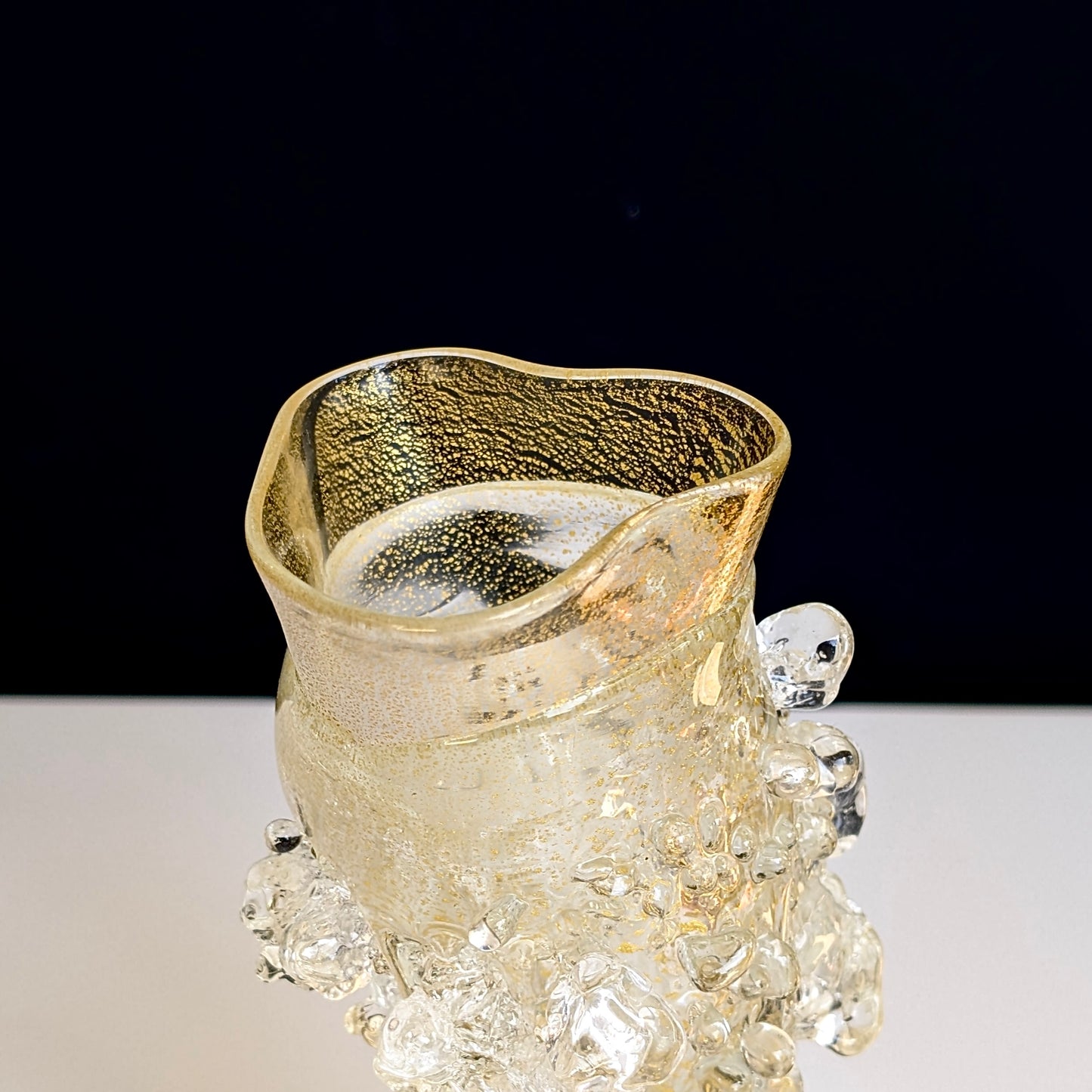 A Jane Cowie Australian Studio Glass "Shipwreck Horn" Sculpture