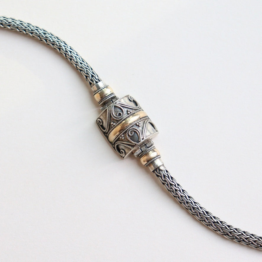 Sterling Silver & 9ct Gold Bracelet