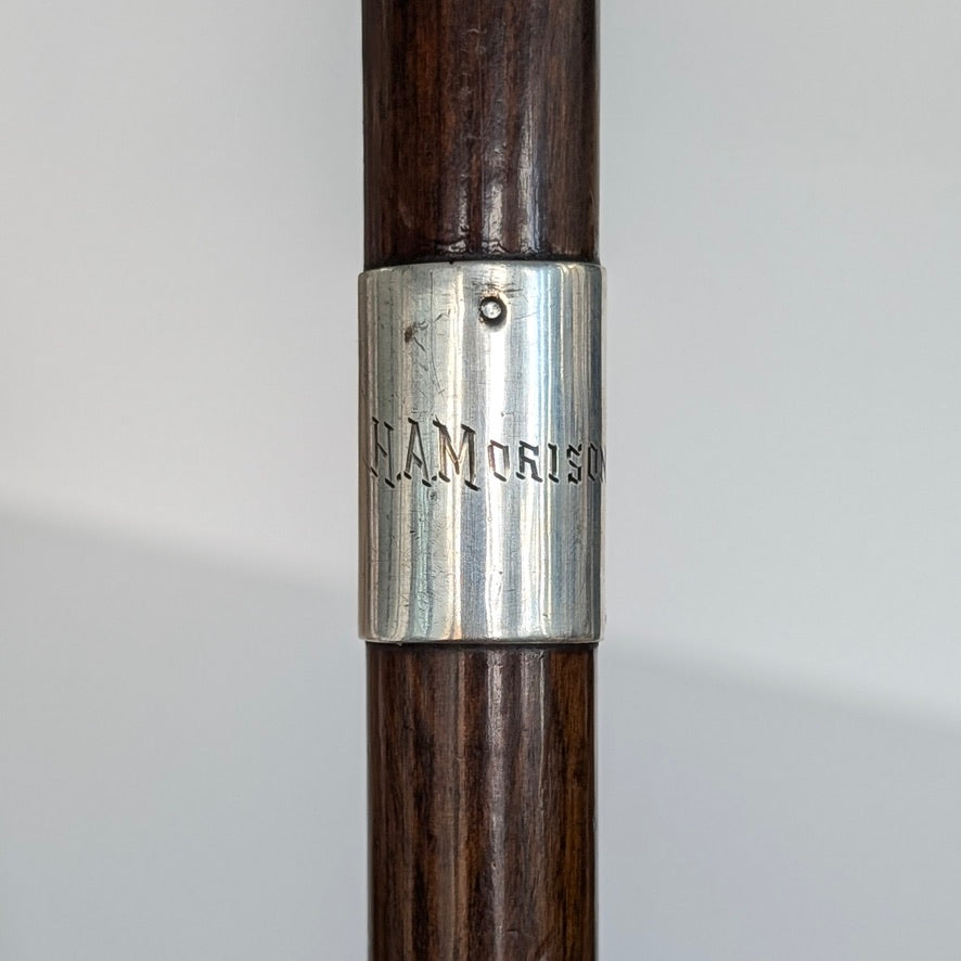Two Antique Sterling Silver Mounted Walking Sticks
