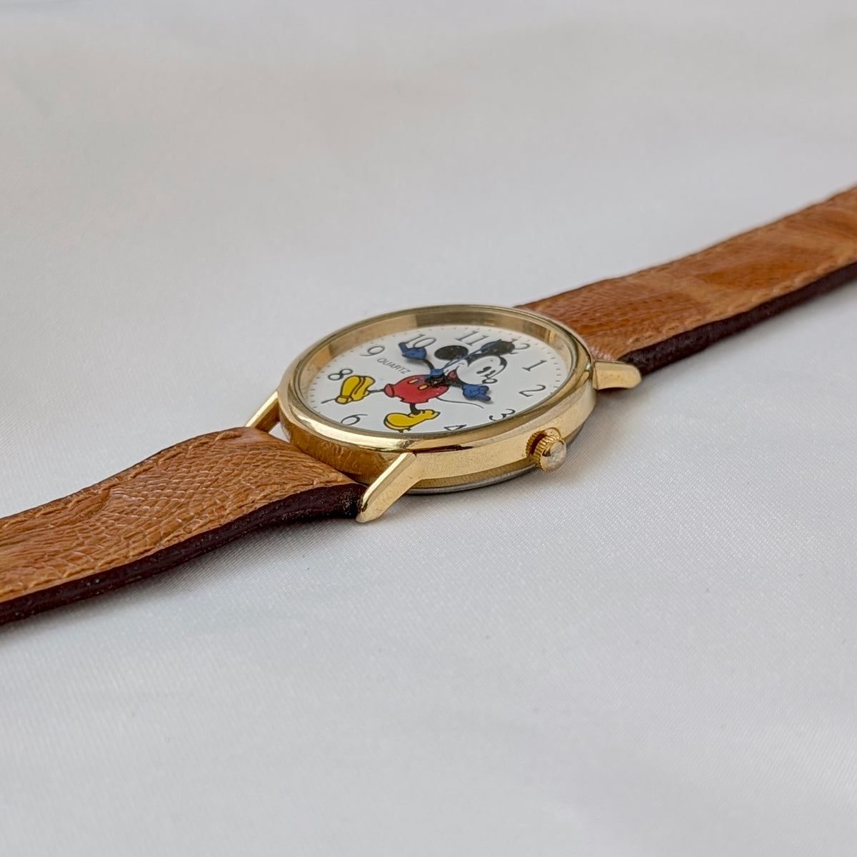 An Original Vintage Mickey Mouse Watch in 18ct Gold Plate
