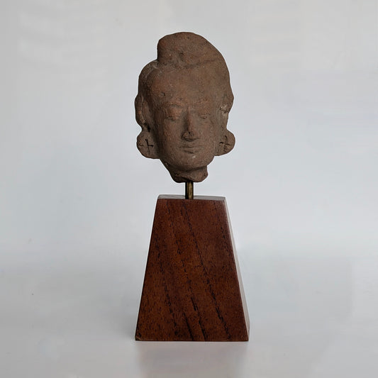 A Majapahit Empire Terracotta Head, Indonesia, 14th Century