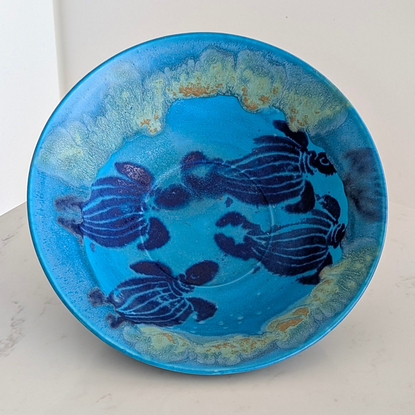 A Large Michael Pugh Pottery "Turtles" Bowl