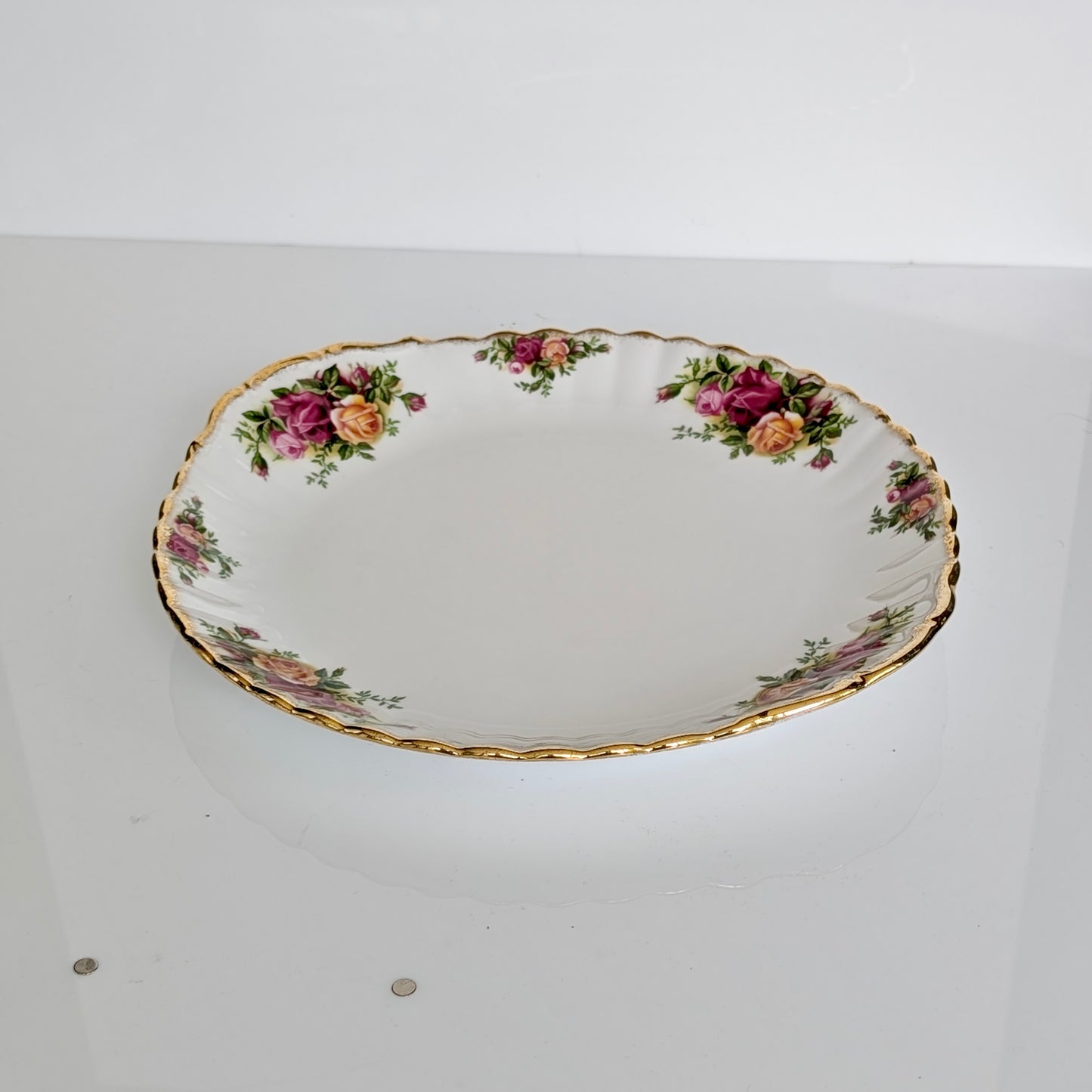A Royal Albert 'Old Country Roses' Bone China Cake Tray