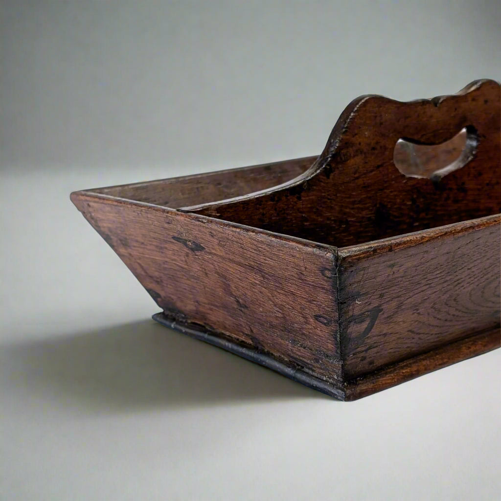 A 19th Century English Oak Cutlery Tray, c1860