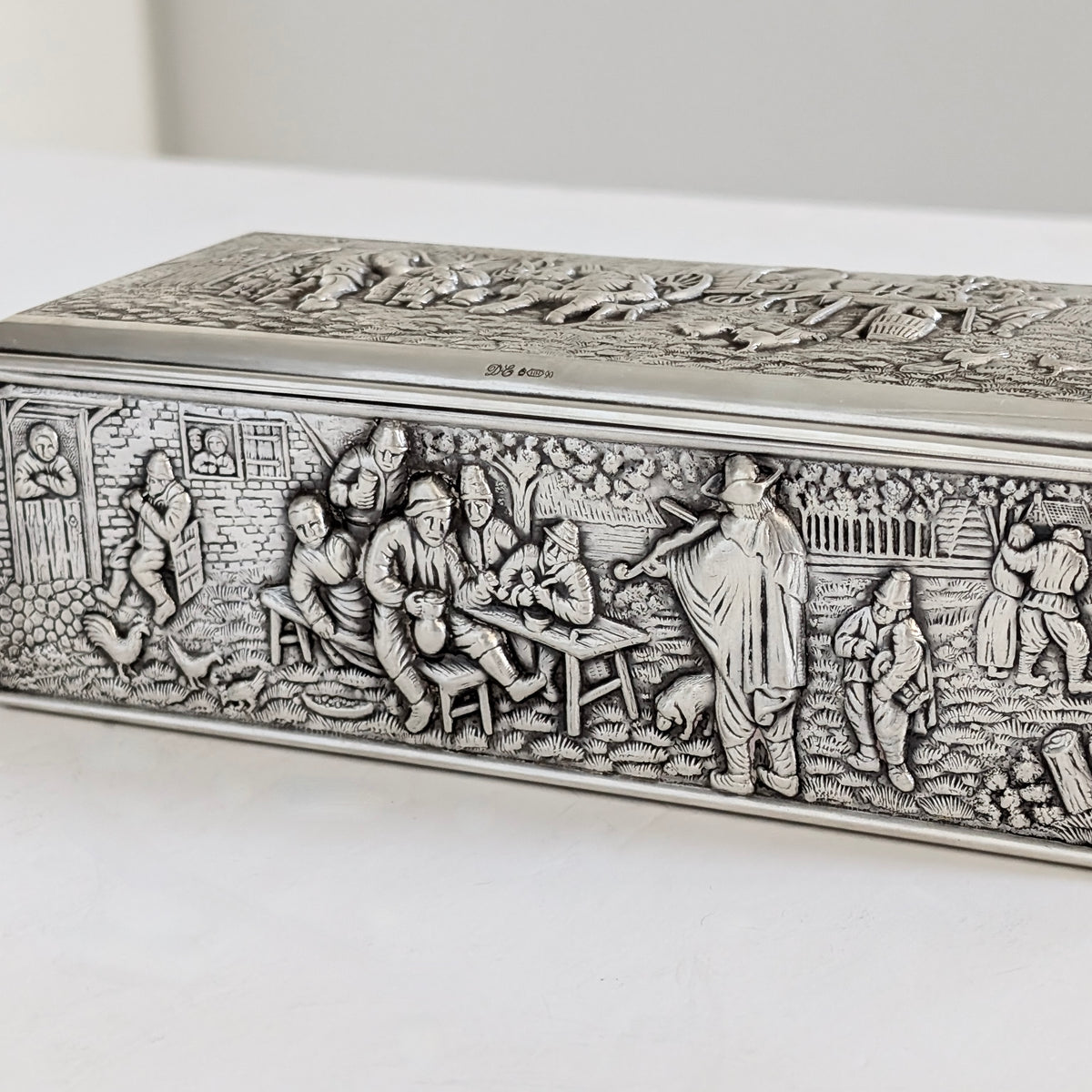 A Dutch Silver Plated Repoussé Box by Herbert Hooijkaas