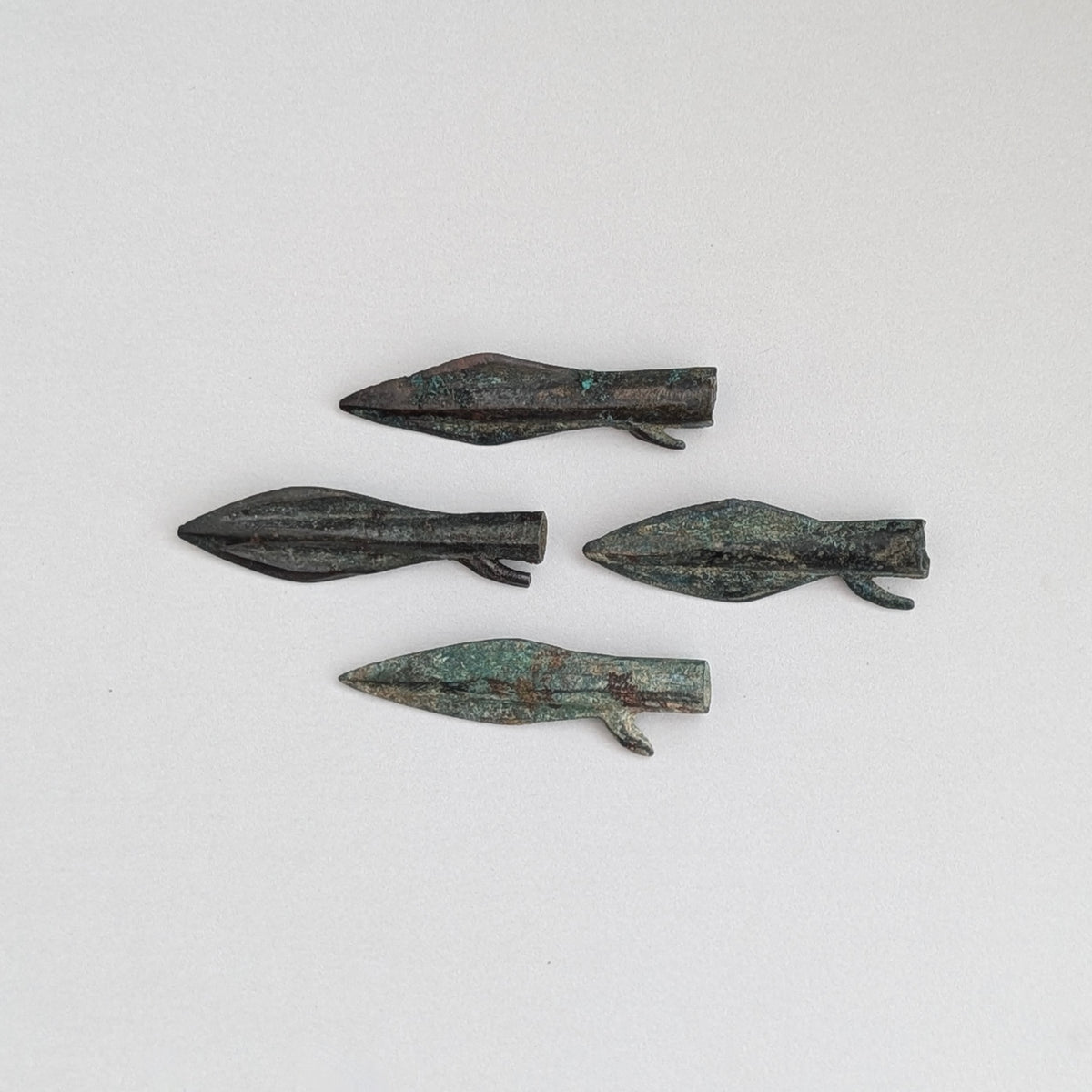A Group of Four Ancient Scythian Bronze Arrowheads, circa 700-300 BC