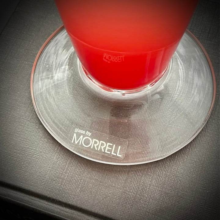A Signed Australian Studio Glass Trumpet Vase by Richard Morrell, 31cm