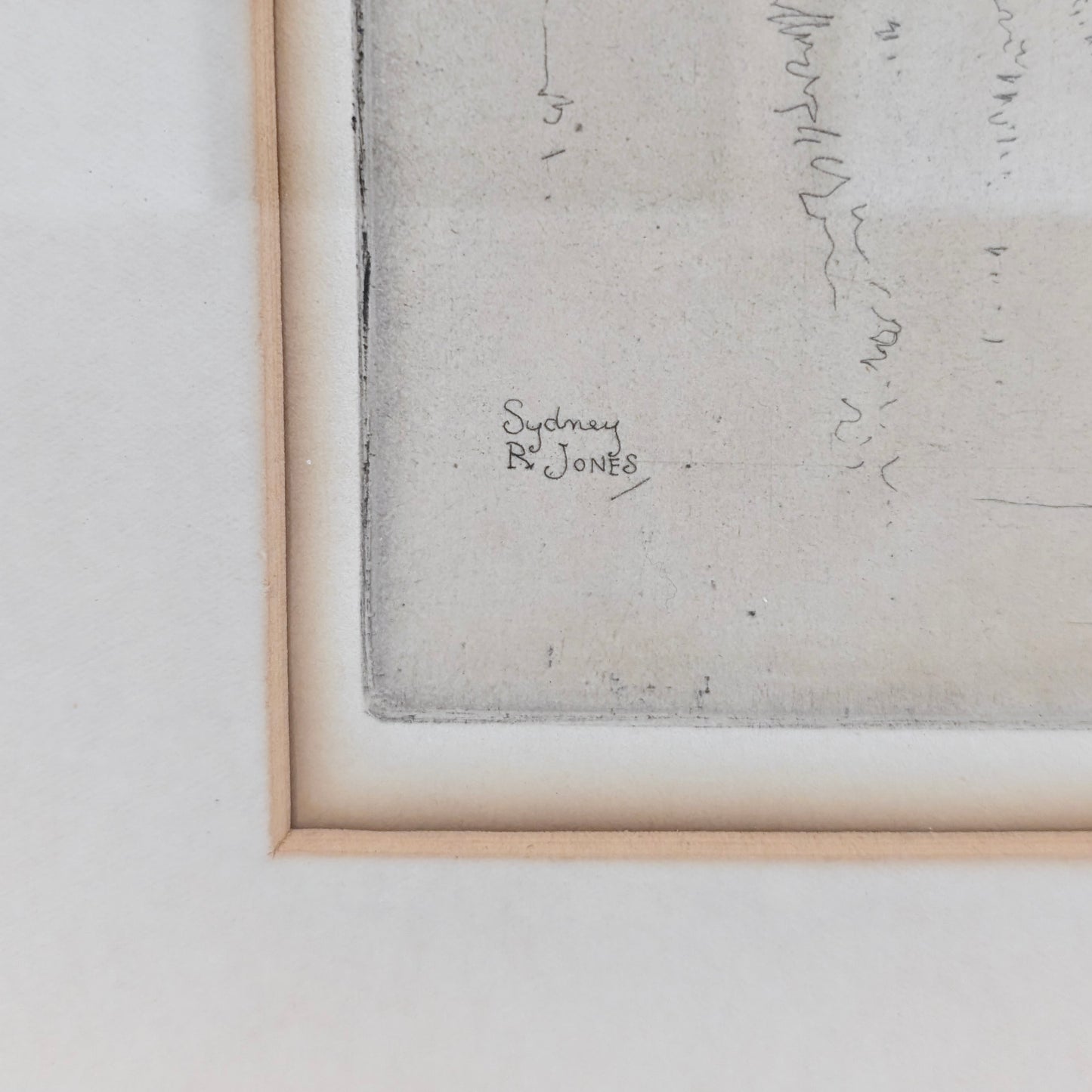 Sydney Robert Jones 'Clare College Bridge - Cambridge' Etching