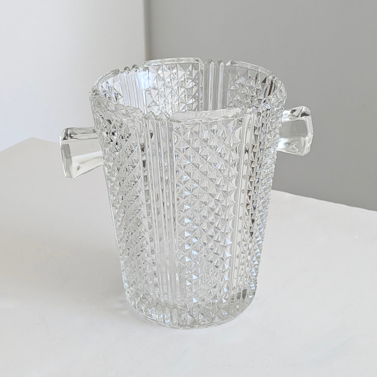 A Large Pressed Glass Ice Bucket, 20th Century