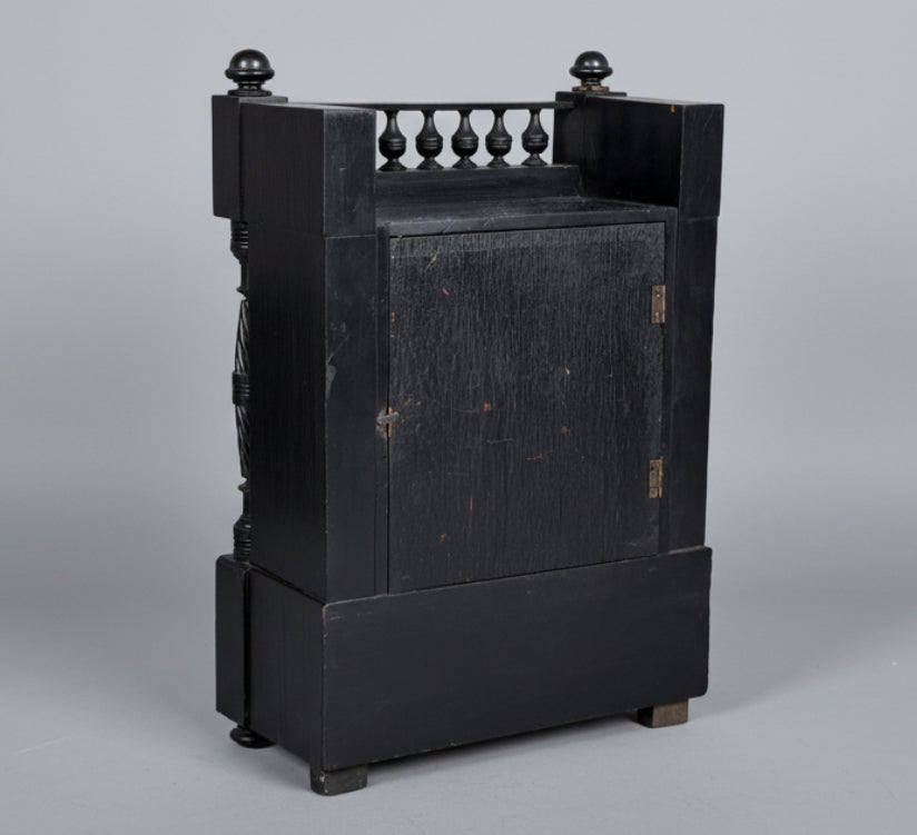 A Large 19th Century Aesthetic Movement Ebonised Mantel Clock, c1890