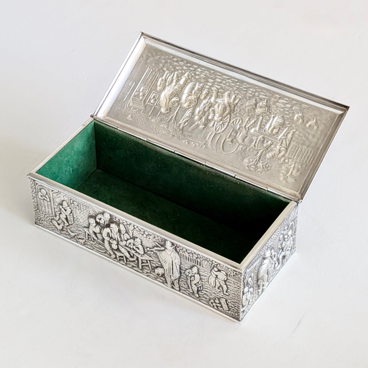 A Dutch Silver Plated Repoussé Box by Herbert Hooijkaas
