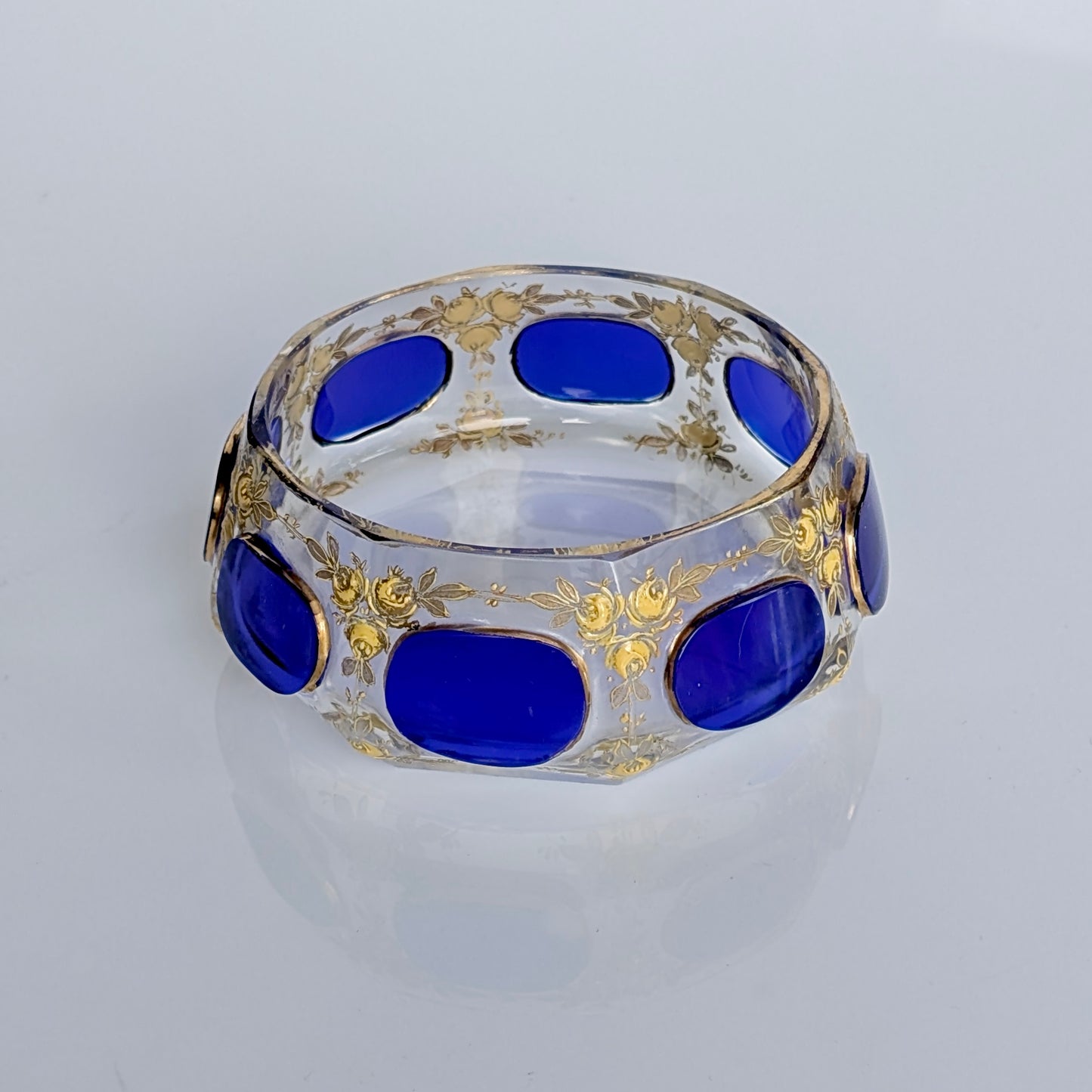 A Small Czech 'Cabochon' Cut Crystal Bowl