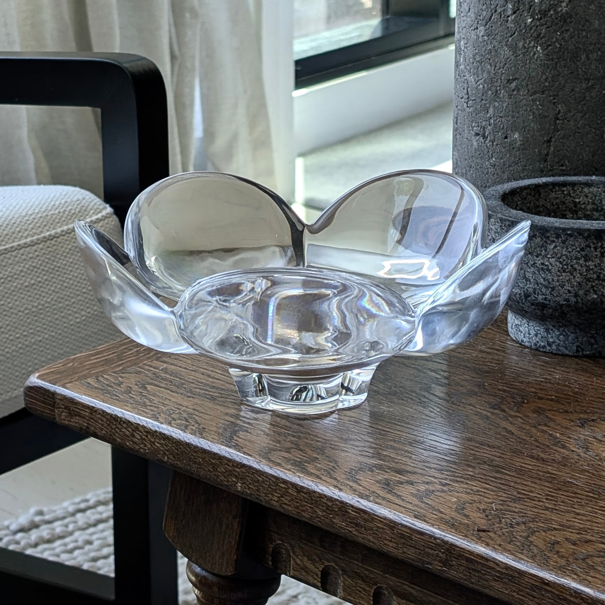 A Crystal "Pomona" bowl by Lars Hellsten for Orrefors Sweden, c1970's