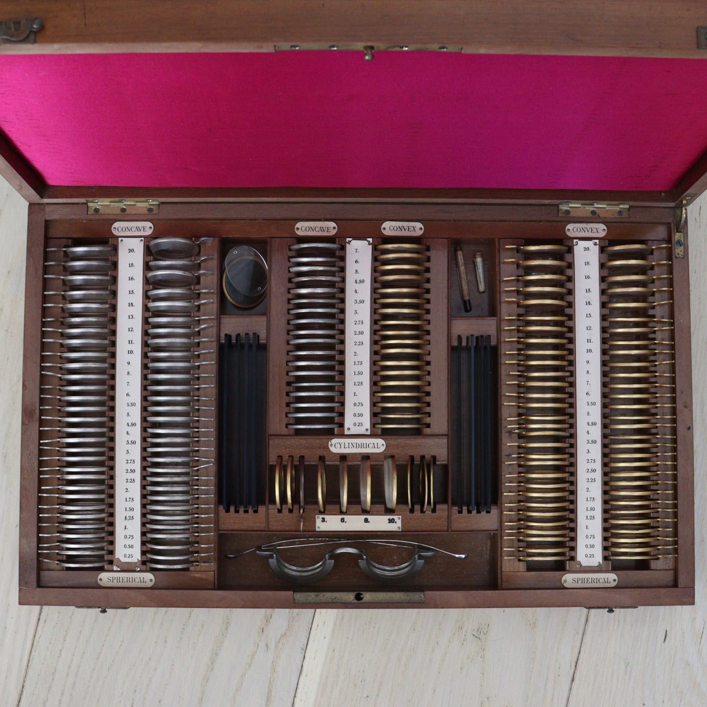 A Complete Optometrists Trial Eye Testing Kit by Theodore Hamblin