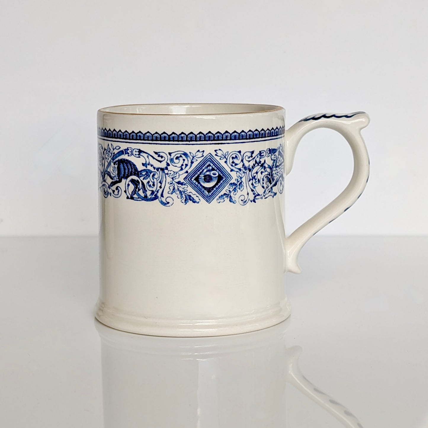 4 'Mulberry' Longton Hall Mugs
