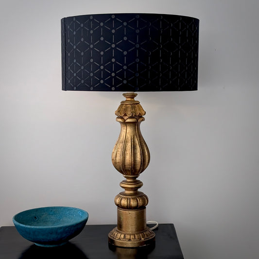 A Large Italian Giltwood Table Lamp, c1970
