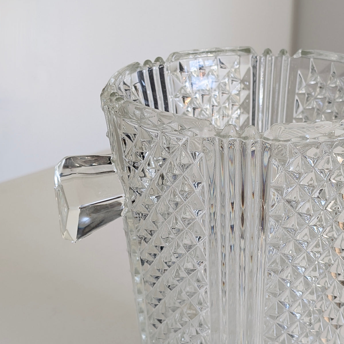 A Large Pressed Glass Ice Bucket, 20th Century