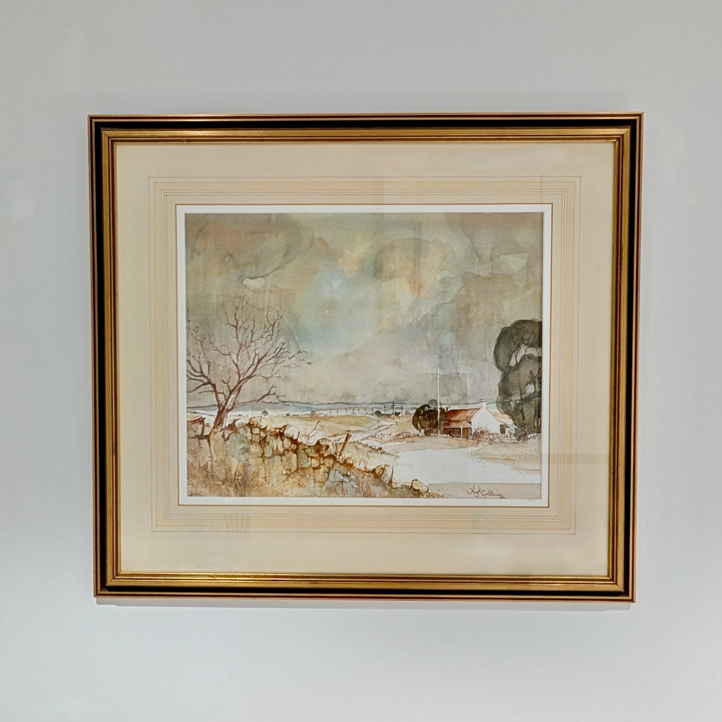 Hugh Guthrie 'Pomborneit, Victoria' Watercolour, 1983