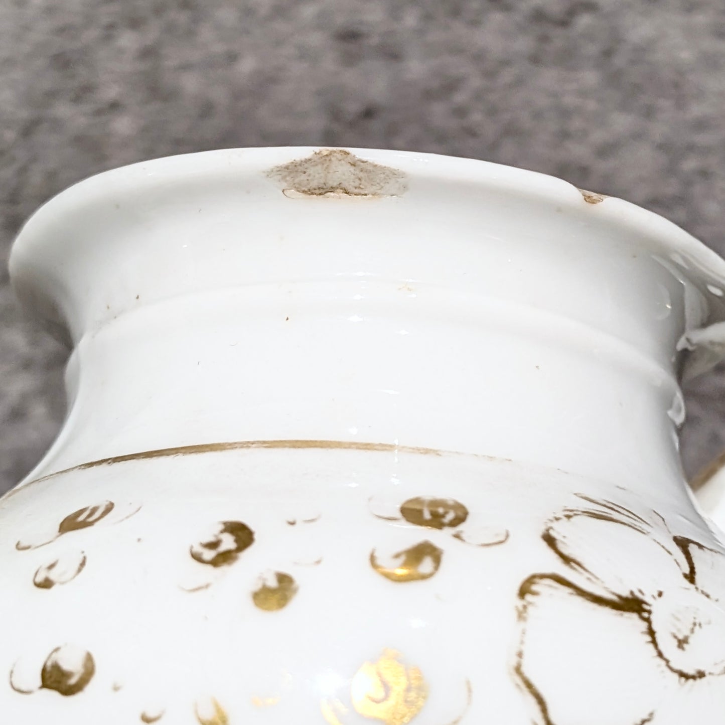 A Three-Piece Napoleon III Porcelain Demitasse Veilleuse