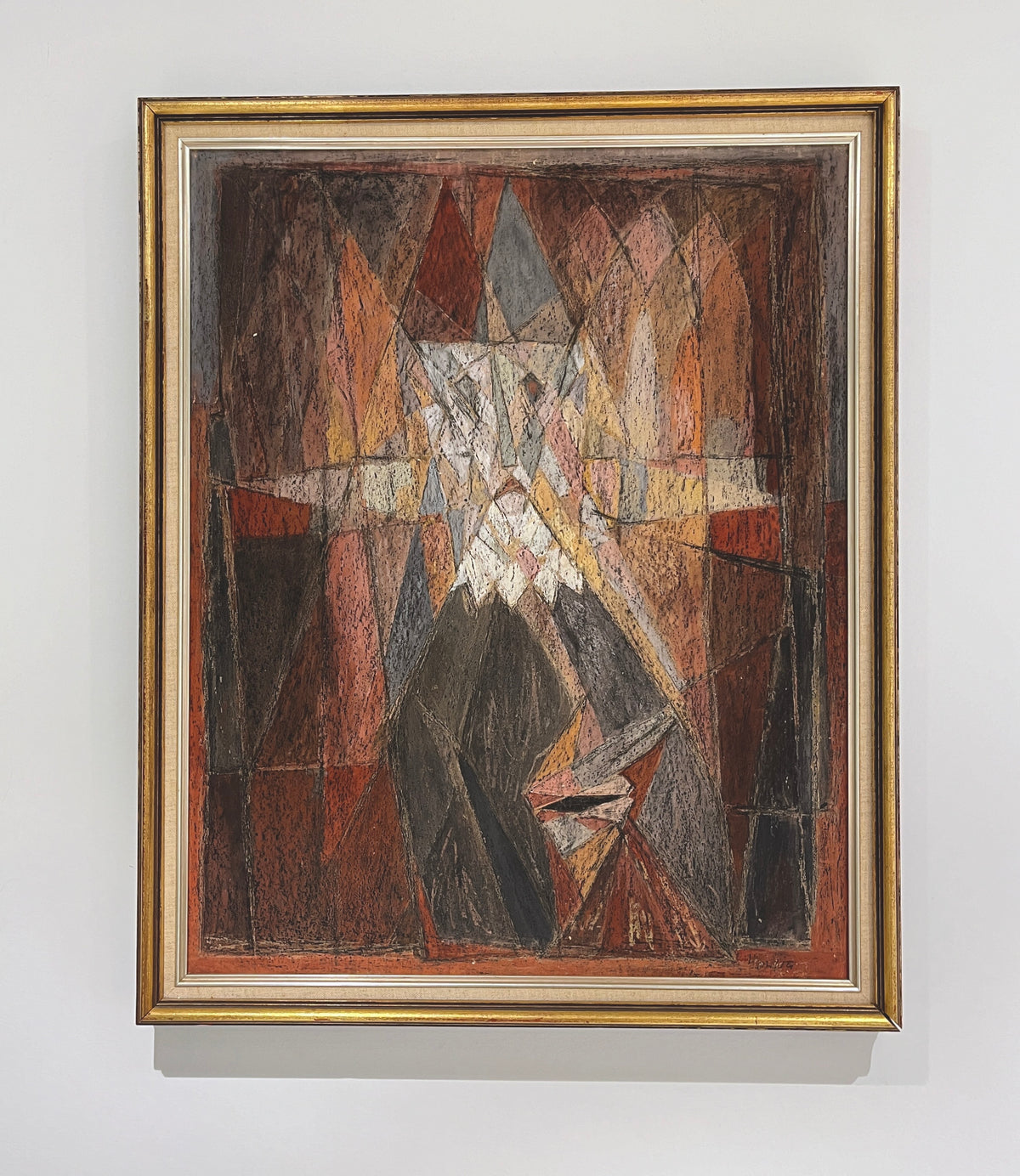 Jon Molvig "The Cardinal" Pastel, 1950