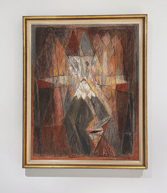 Jon Molvig "The Cardinal" Pastel, 1950