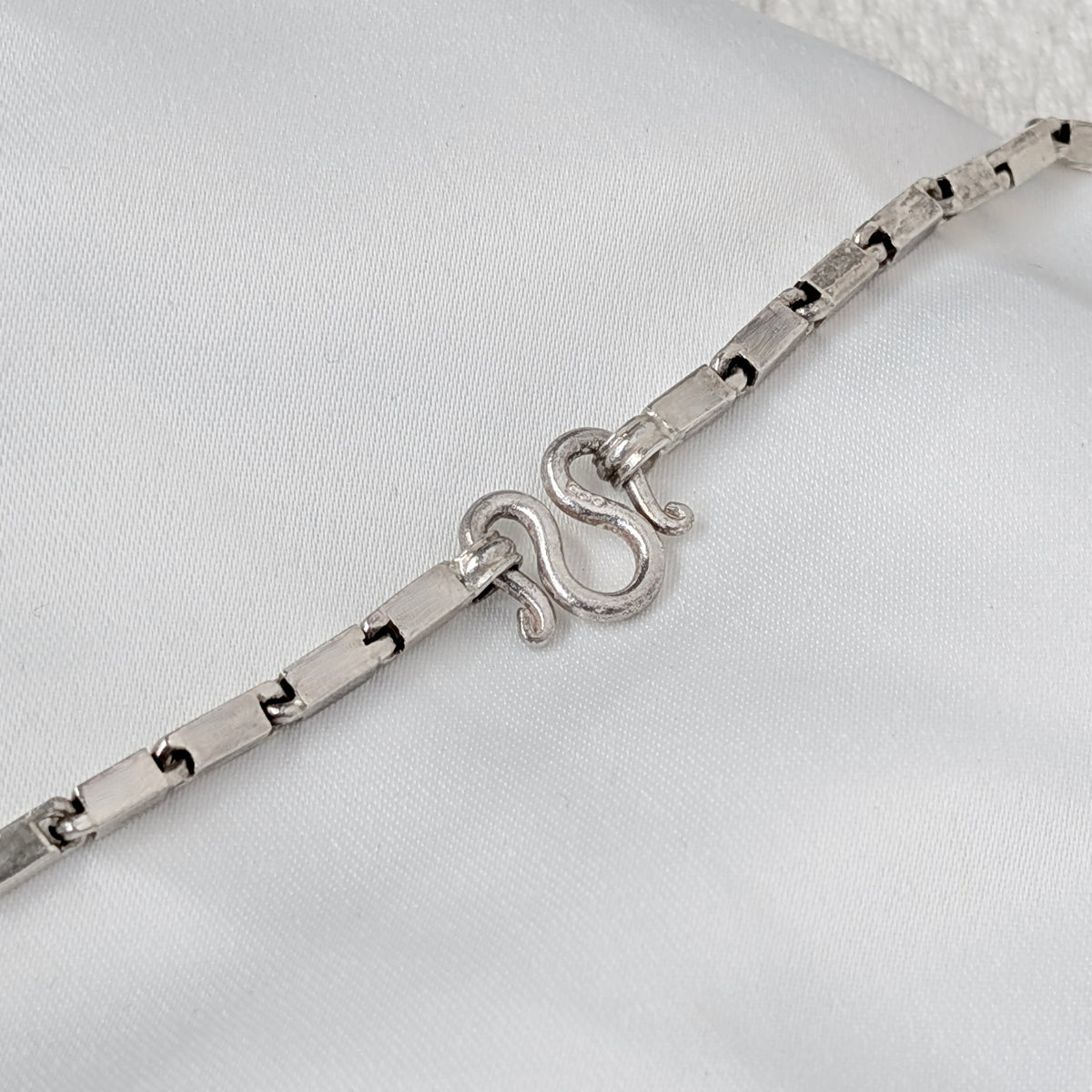 A Thick Modernist Solid Sterling Silver Chain, c1970's