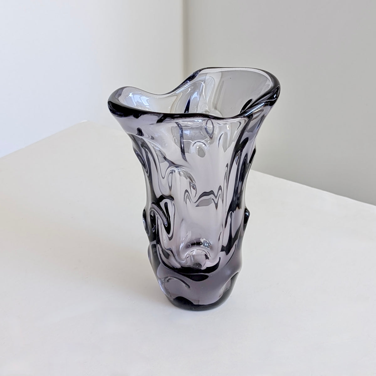A Mid Century Purple Glass Vase