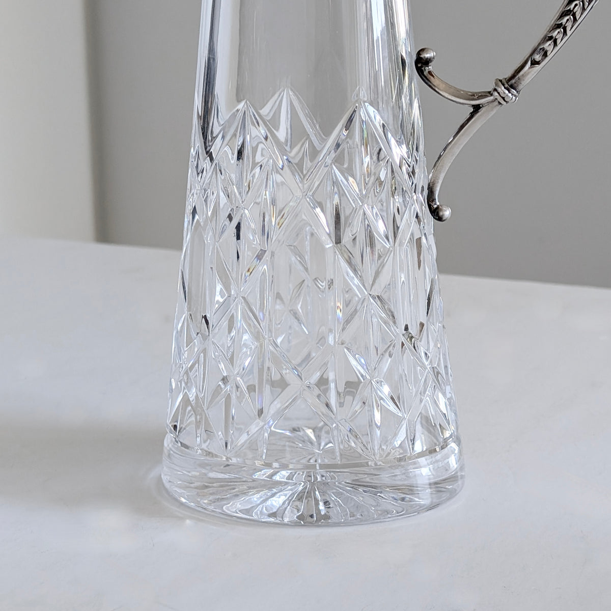 A Rare Whitehill Sterling Silver & Crystal Claret Jug