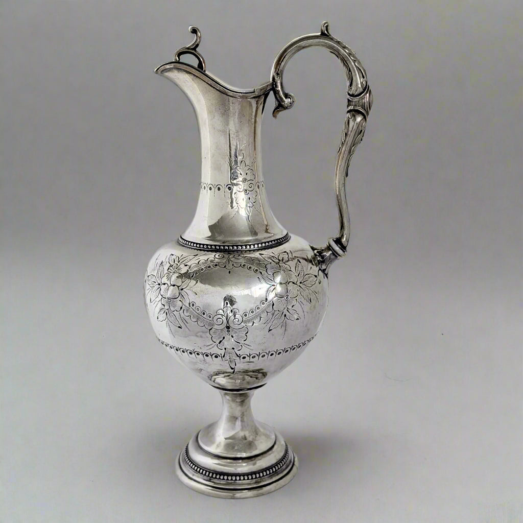 A Large English Silver Plated Claret Jug, c1890