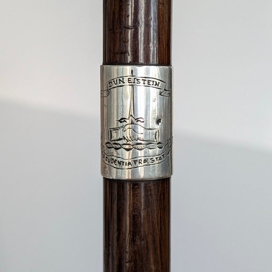 Two Antique Sterling Silver Mounted Walking Sticks