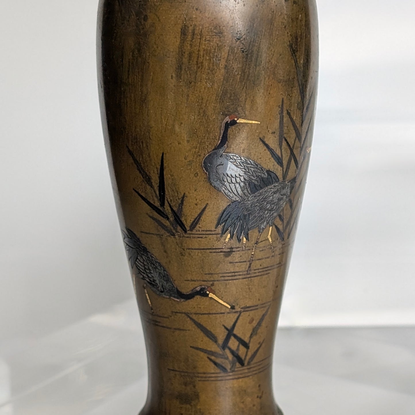 A Japanese Meiji Era Nogawa Bronze Vase