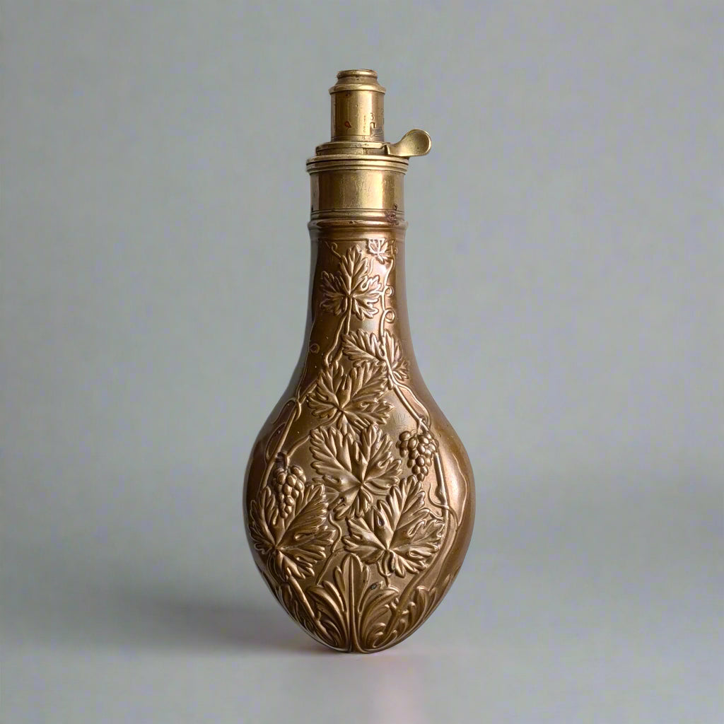 English Copper Powder Flask, c1880