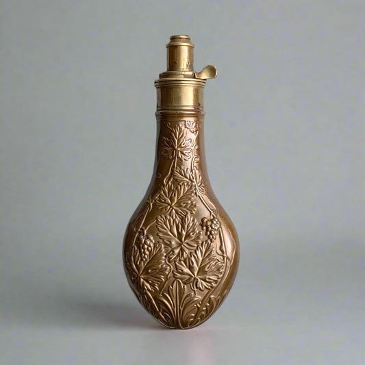 English Copper Powder Flask, c1880
