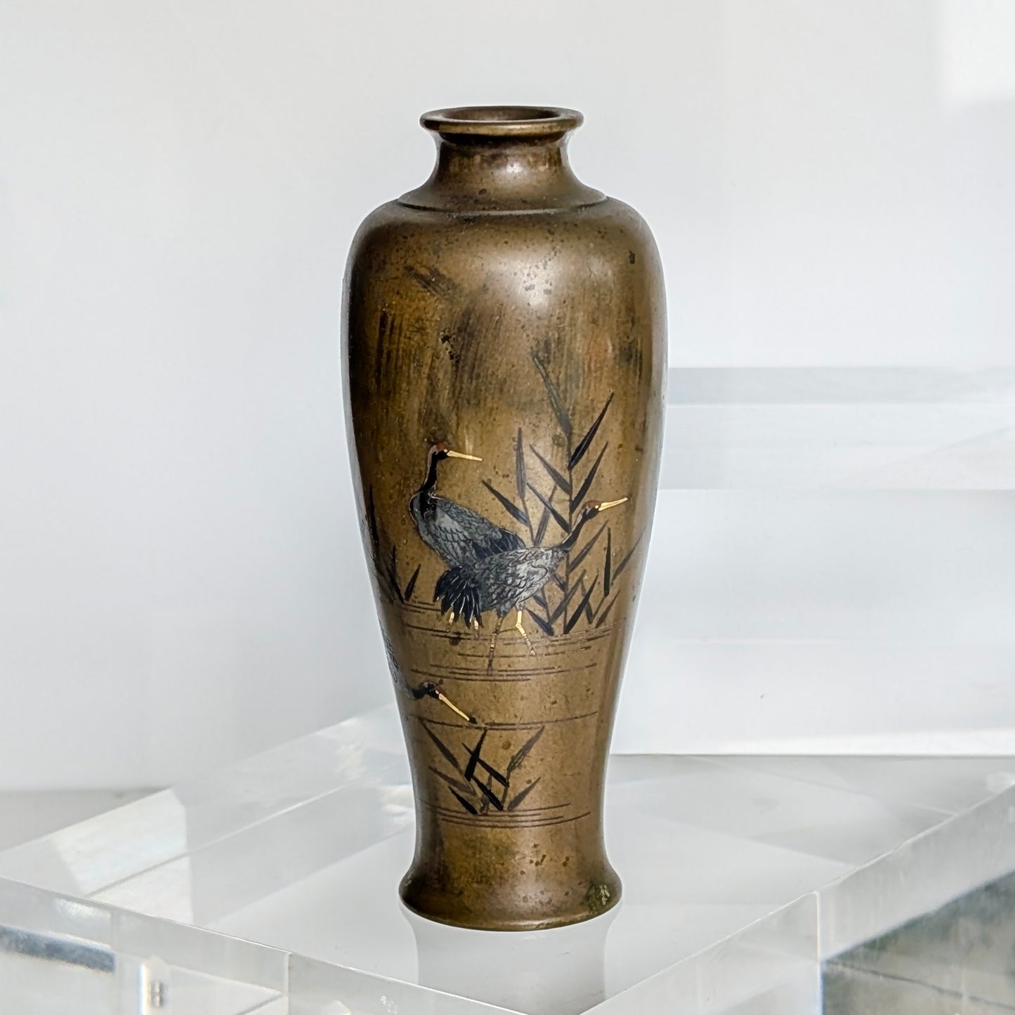 A Japanese Meiji Era Nogawa Bronze Vase