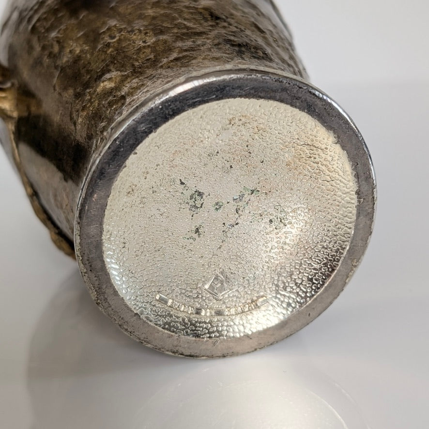 A Japanese Plated Metal Vase, 20th Century