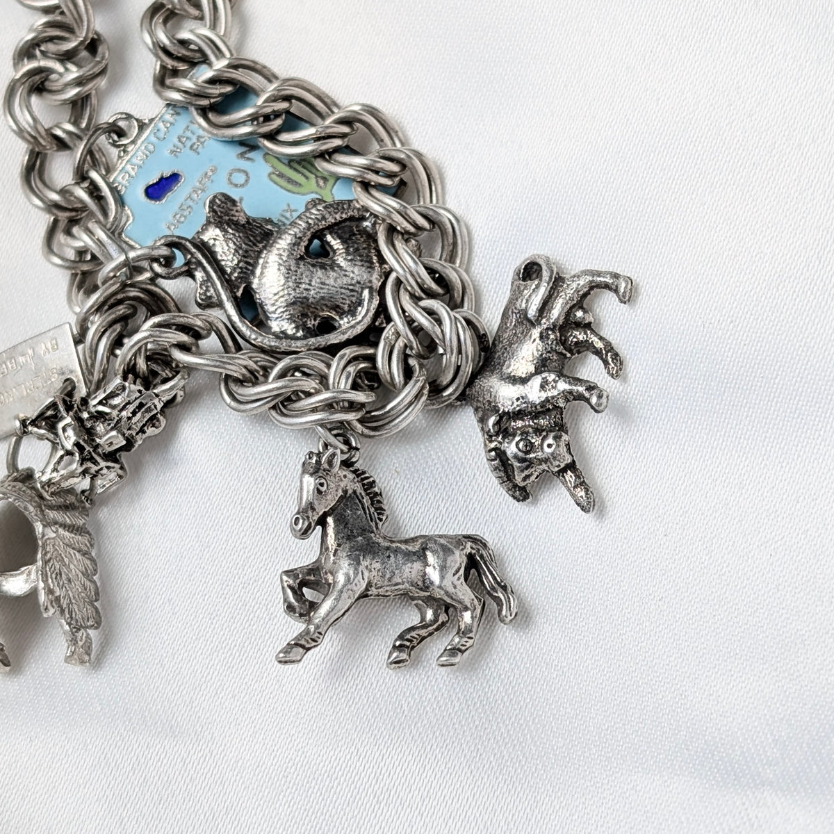 A Birmingham 1973 Sterling Silver Charm Bracelet