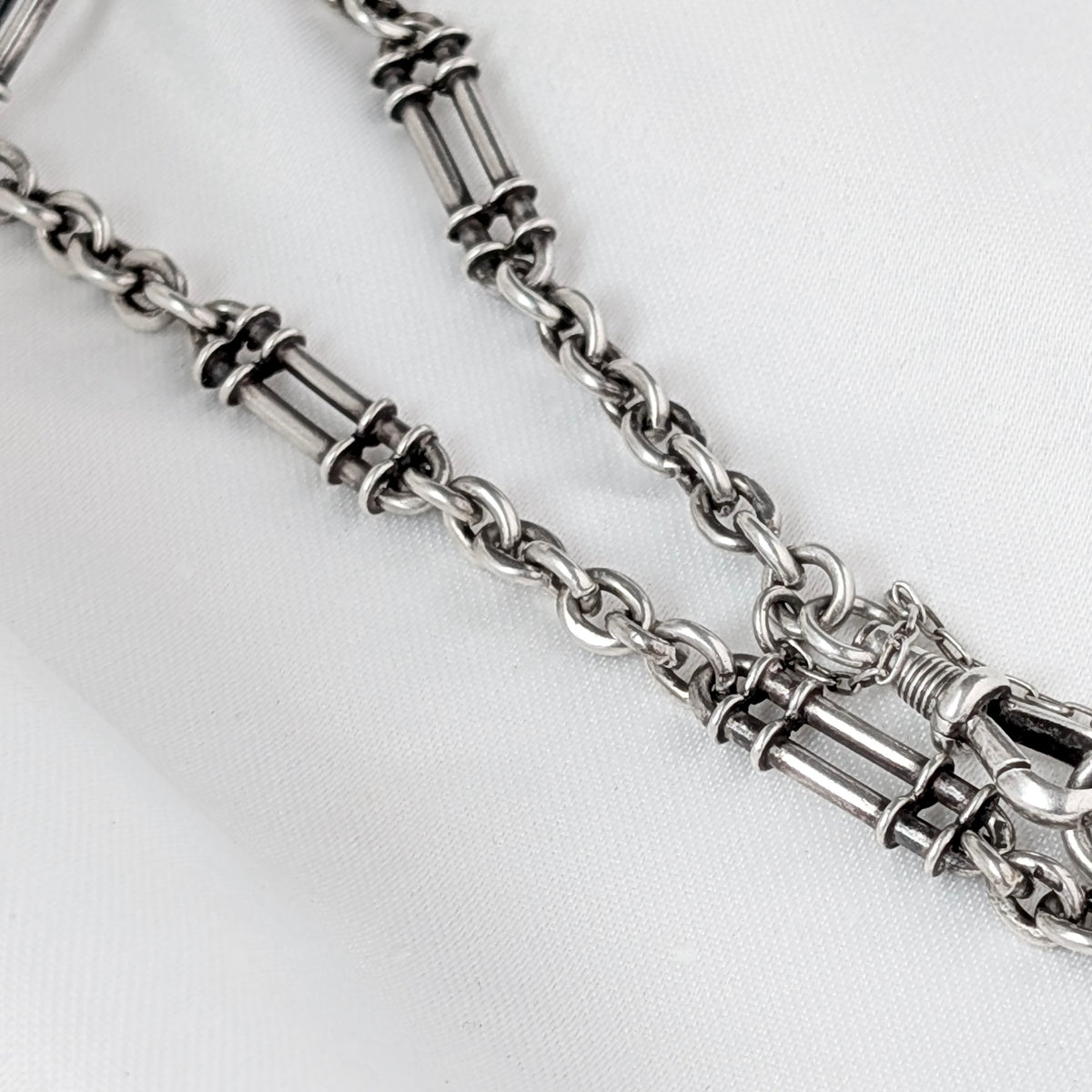 A Birmingham 1894 Sterling Silver Albert Chain Bracelet