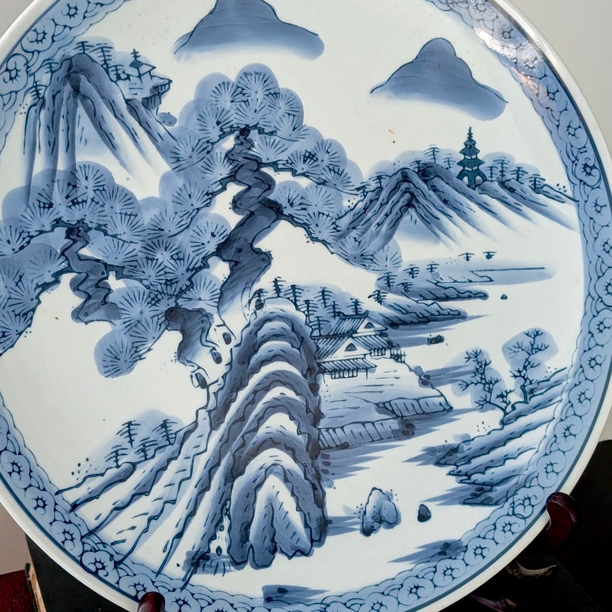 A Large Signed Japanese Arita Ware Charger Plate