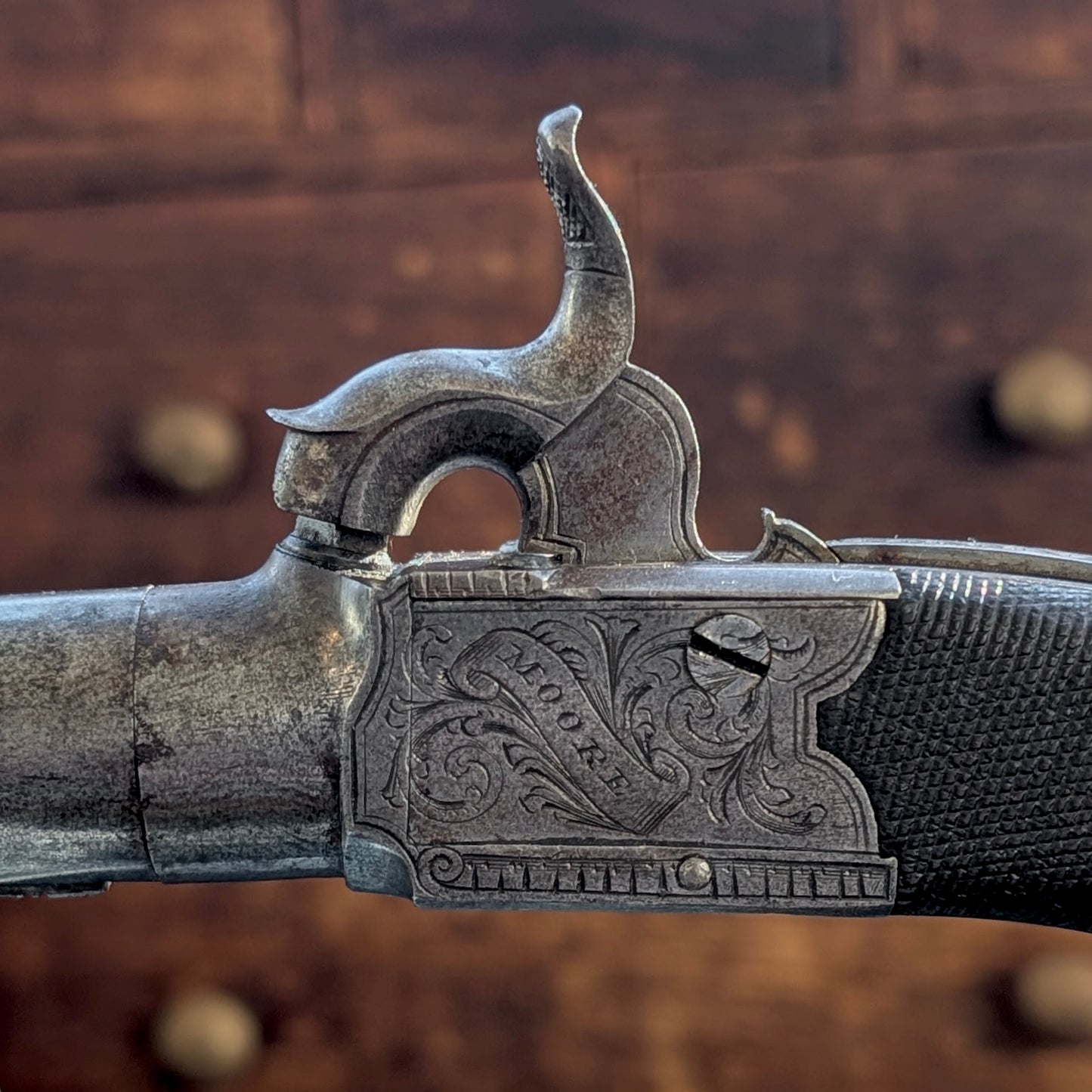 A Percussion Pocket Pistol By Moore of London, c1830