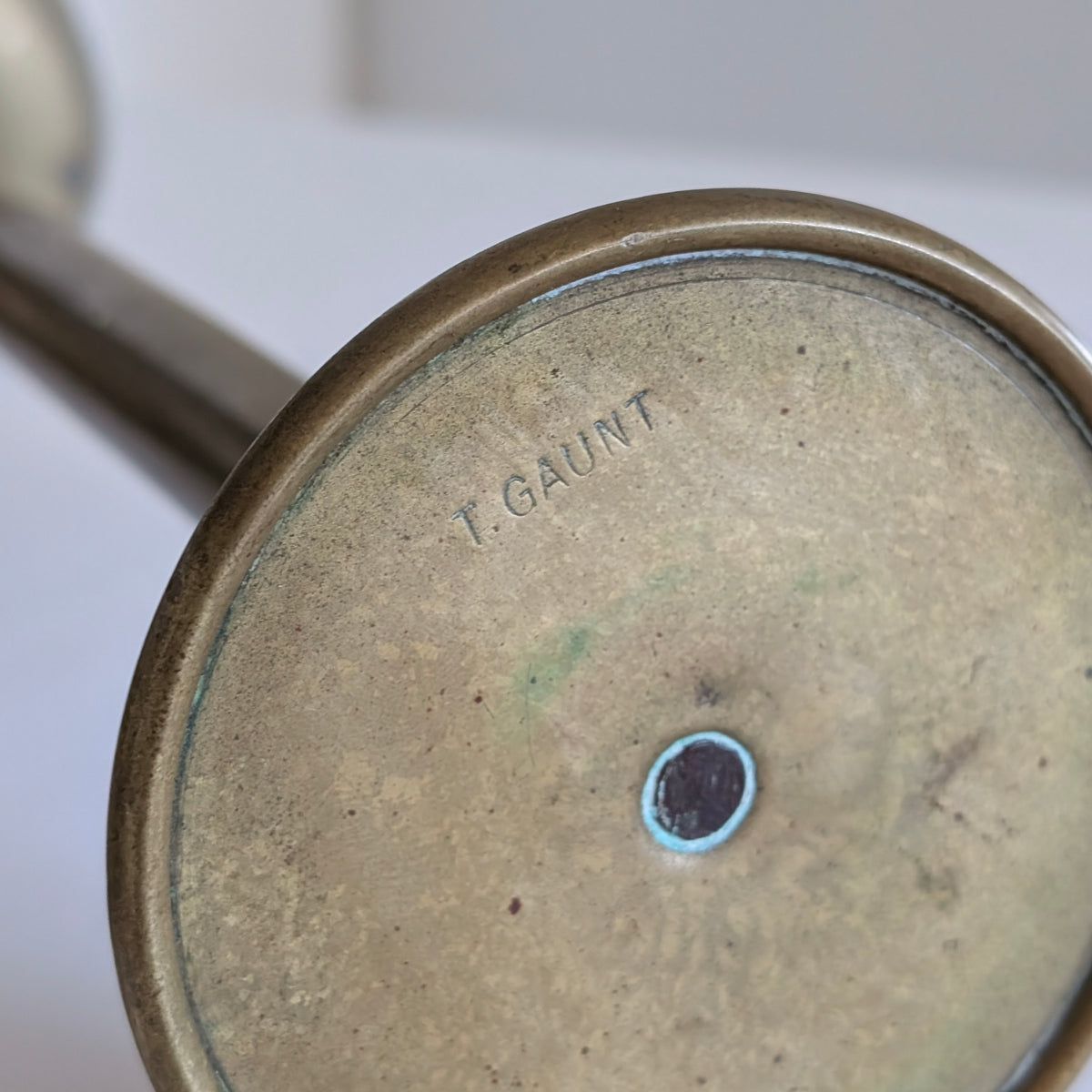 Pair of 19th Century Australian Brass Pillar Candle Holders by Thomas Gaunt