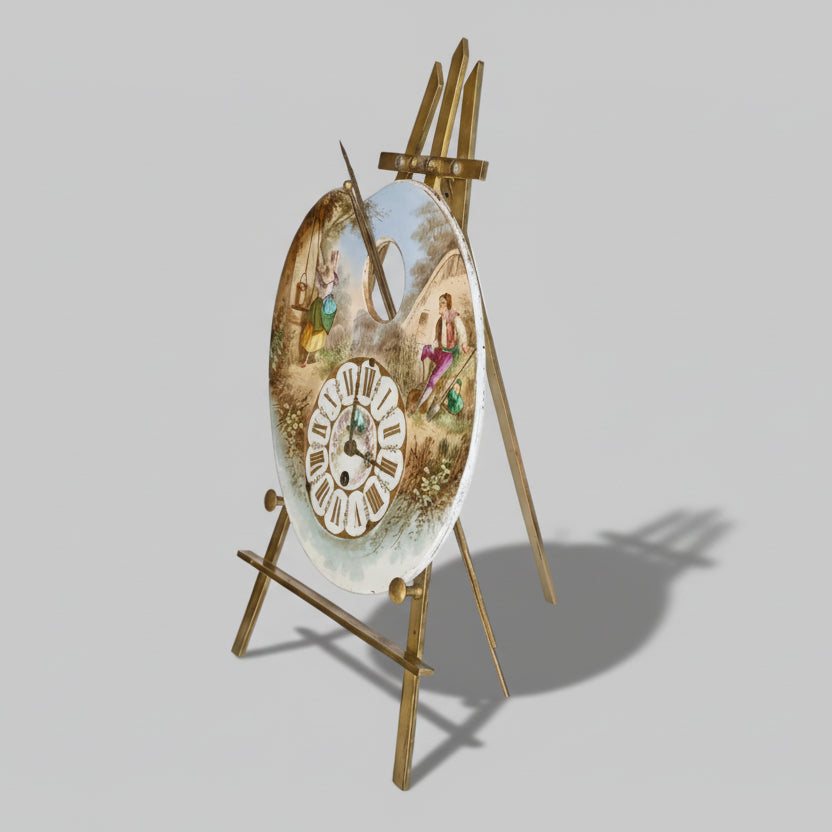 A 19th Century French 'Artists Palette' Strut Clock by Creil et Montereau