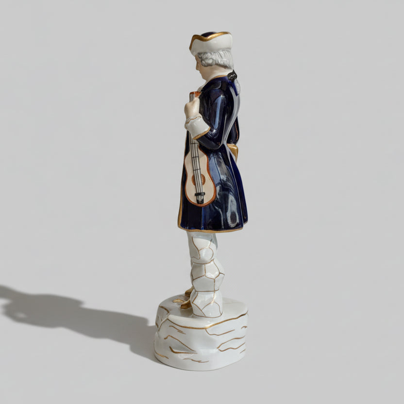 A Royal Dux "Rococo Musician" Porcelain Figurine