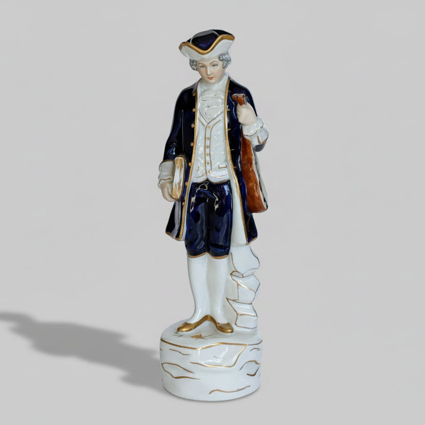 A Royal Dux "Rococo Musician" Porcelain Figurine