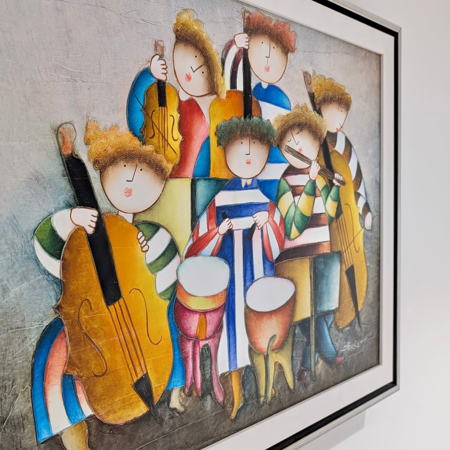 Joyce Roybal (b. 1955) 'Musicians', Oil