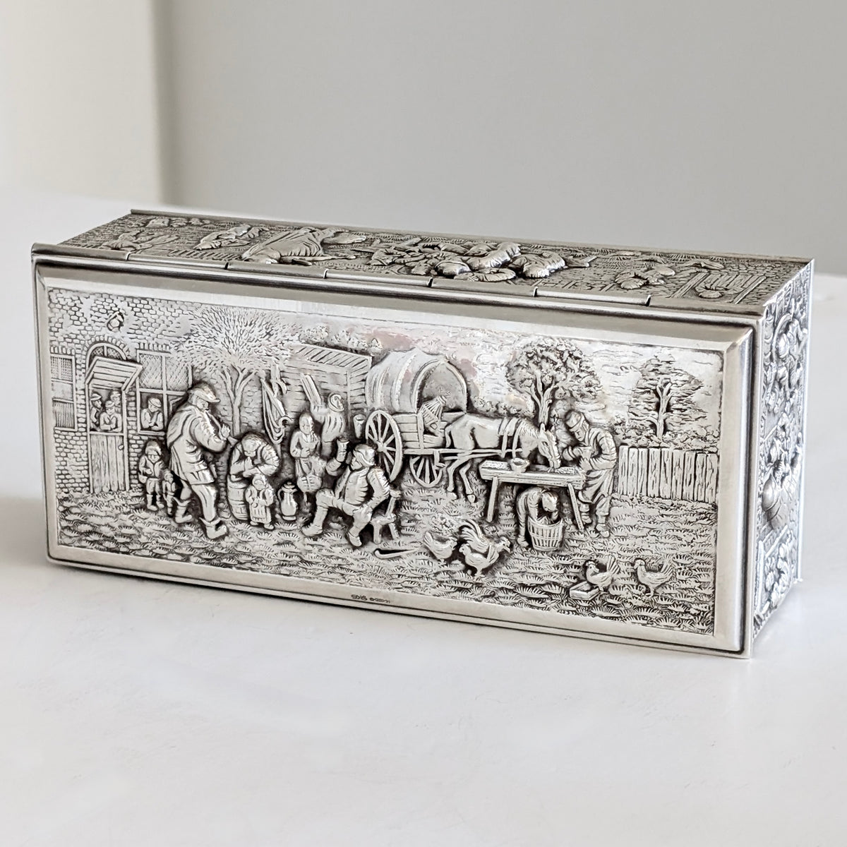 A Dutch Silver Plated Repoussé Box by Herbert Hooijkaas
