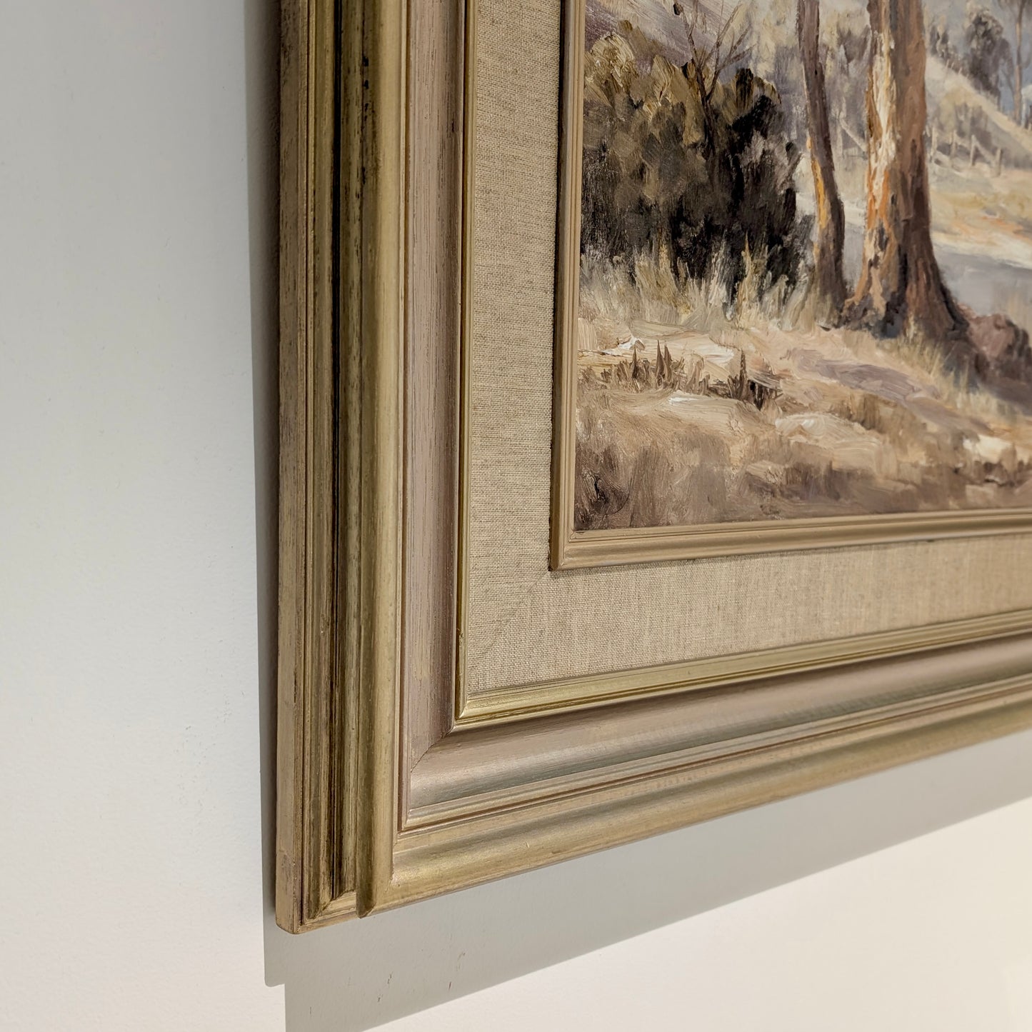 Leon Hanson 'River Gums Morning Light - Carpenter Valley NSW', Oil