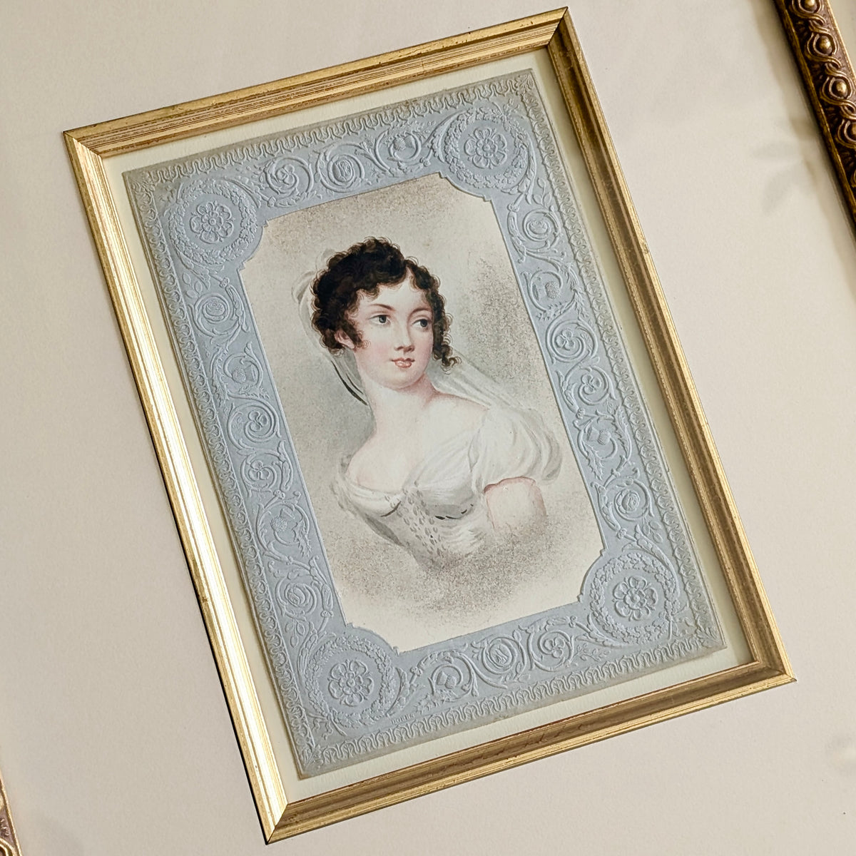 Two 19th Century Watercolour Portraits in Matching Frames