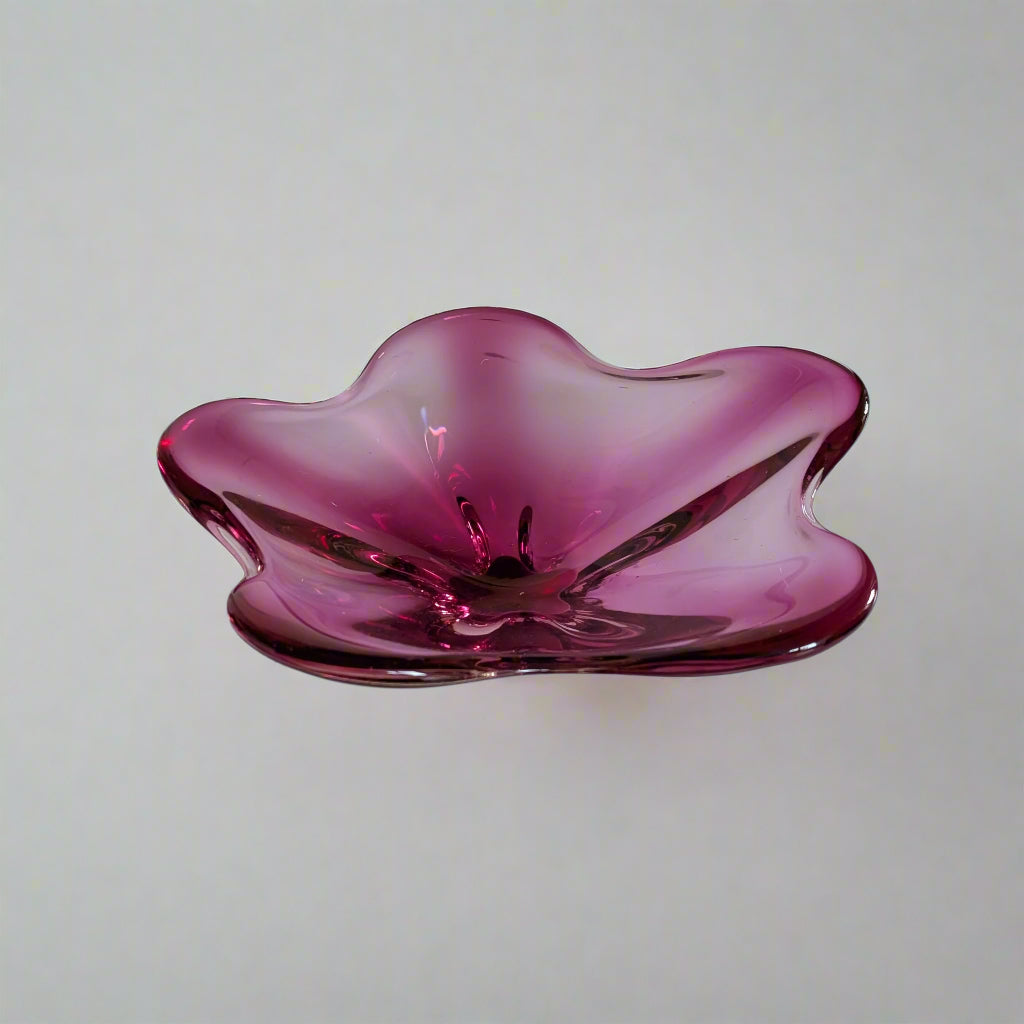 A Mid Century Sculptural Glass Bowl