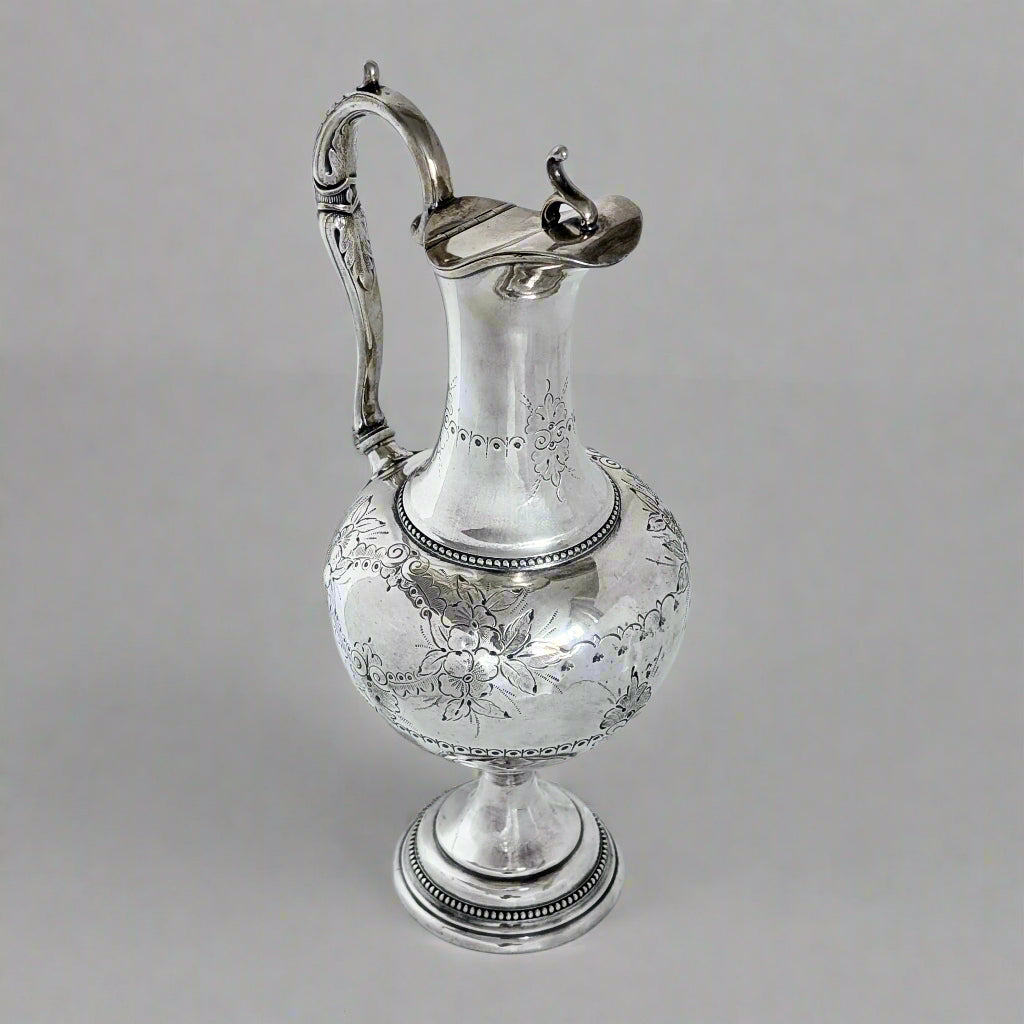 A Large English Silver Plated Claret Jug, c1890